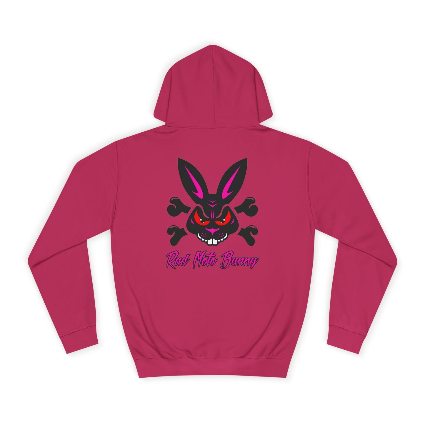 Rad Moto Bunny, Unisex Hoodie - Biker Style Sweatshirt for Motorcycle Enthusiasts