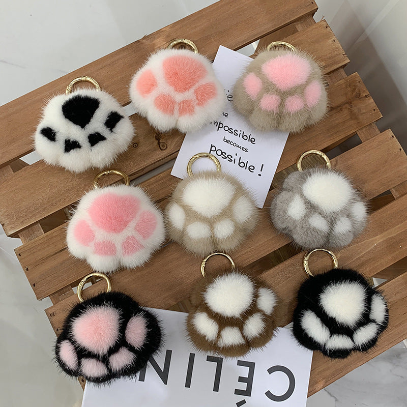 Furry Paw Keychain