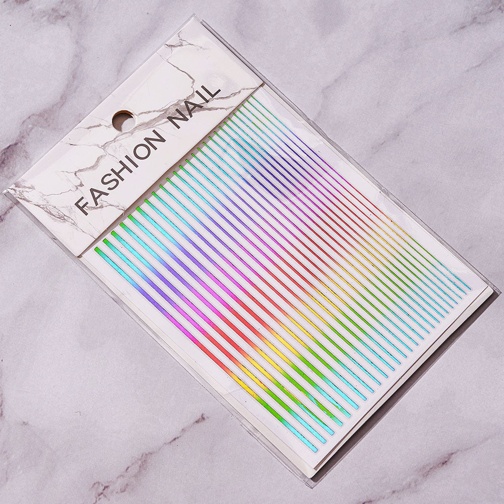 Bright Line Nail Art
