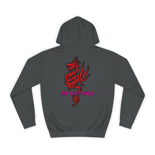 Rad Moto Dragon, Rad Moto Life, Unisex Hoodie - Biker Style Sweatshirt for Motorcycle Enthusiasts