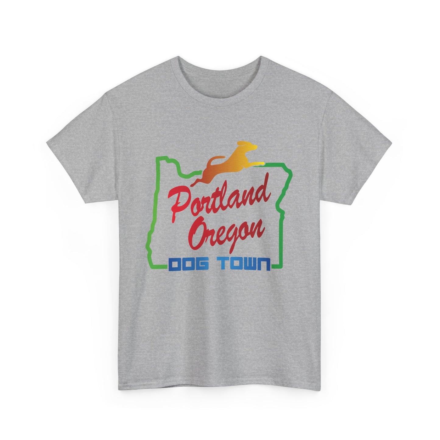 Portland Oregon Dog Town. Heavy Cotton T-Shirt