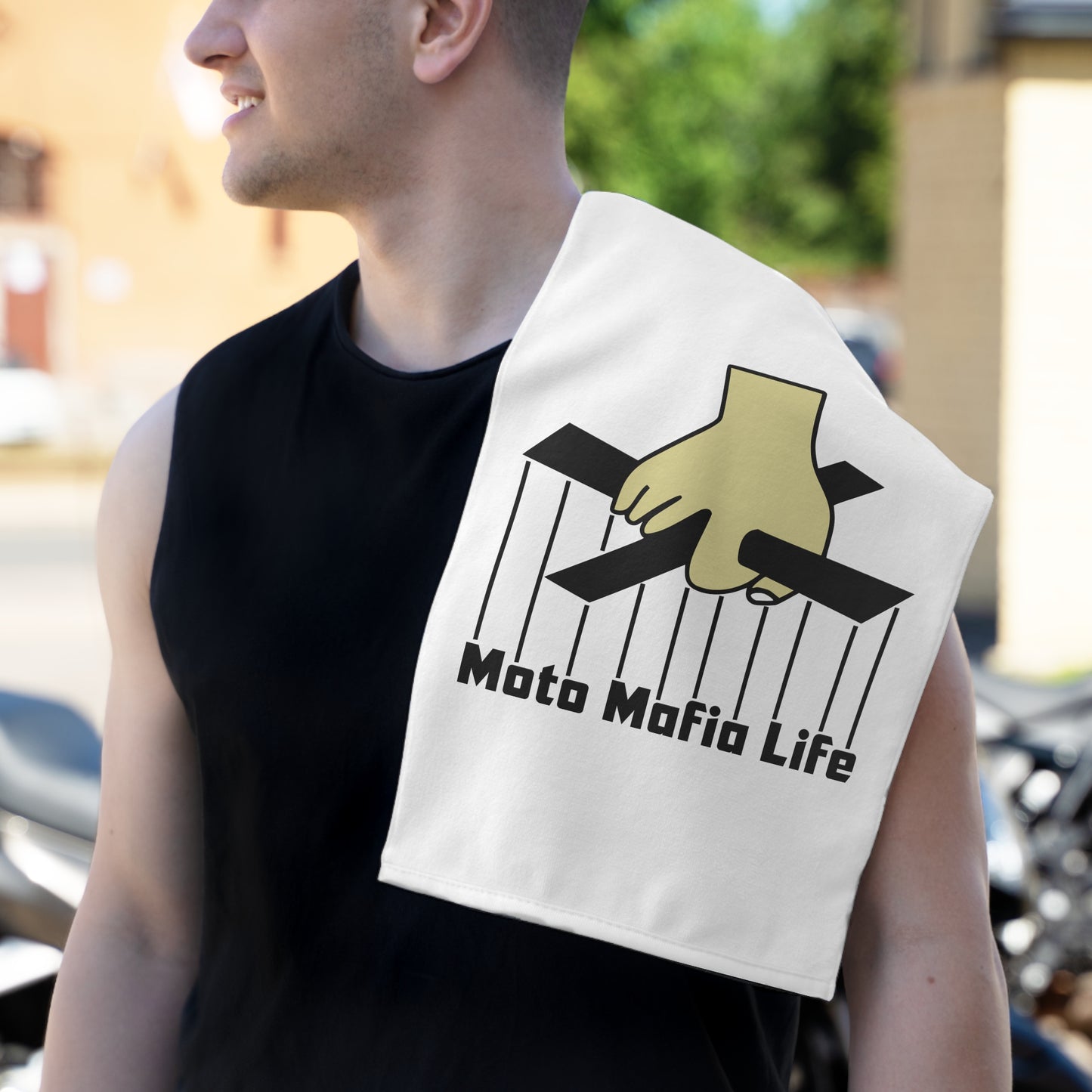 Moto Mafia Life, Biker Towel - Perfect for Motorsports Fans