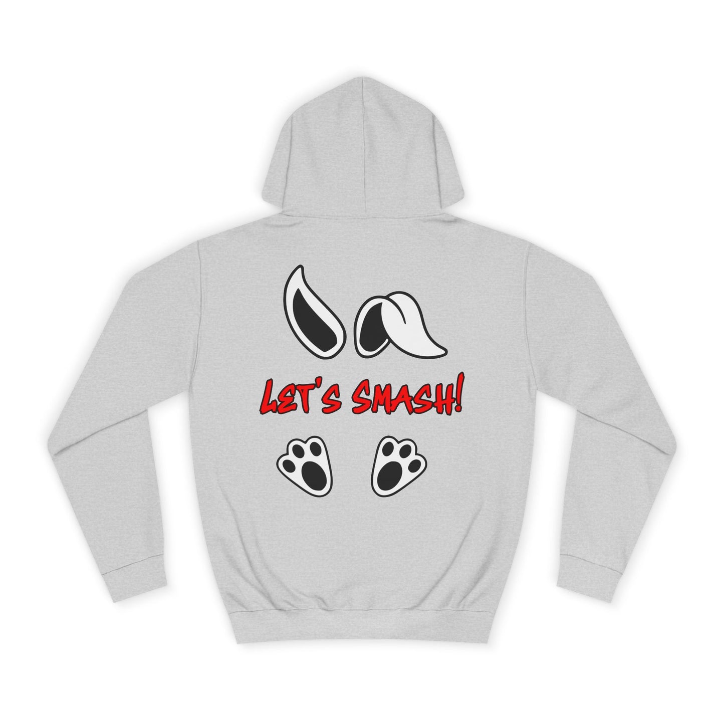 Let's Smash!, Rad Moto Bunny, Unisex Hoodie - Biker Style Sweatshirt for Motorcycle Enthusiasts