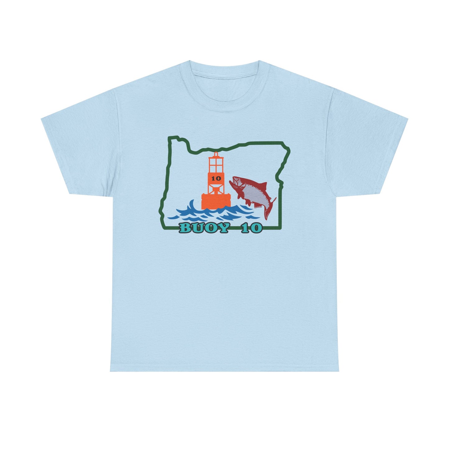 Buoy 10, Oregon. Heavy Cotton T-Shirt