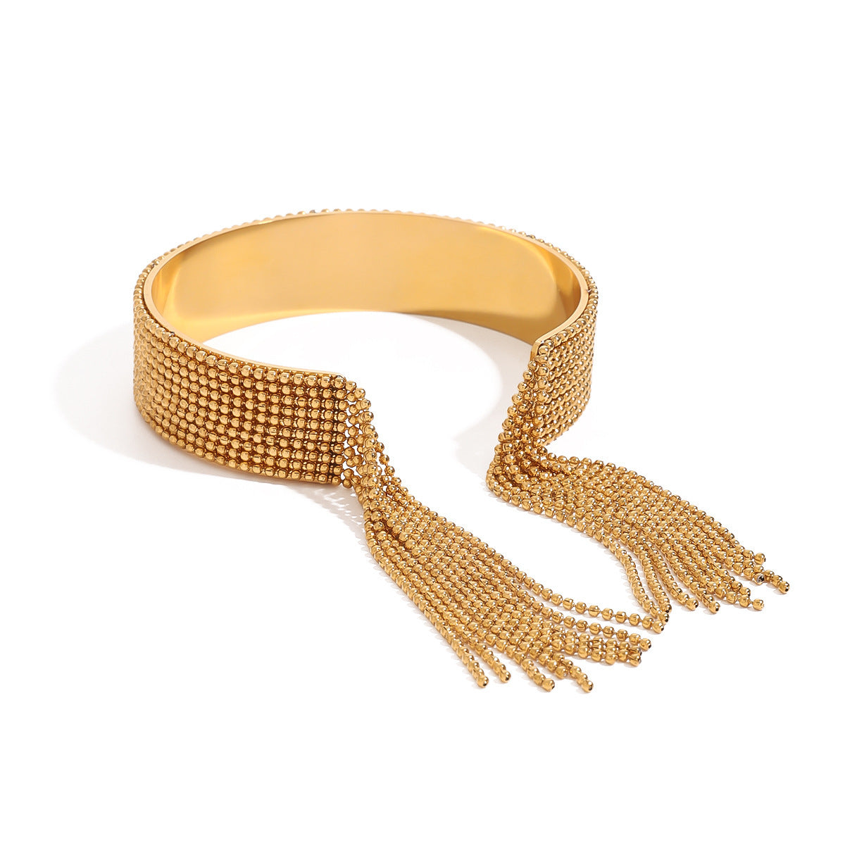 Stainless Steel Tassel Open-ended Bracelet