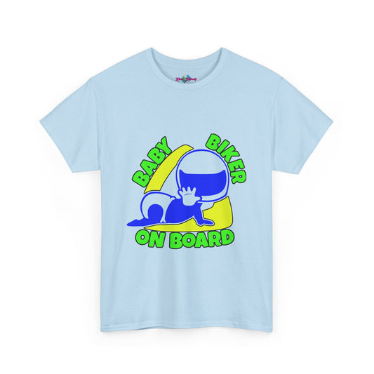 Baby Biker on Board. Boy. Heavy Cotton T-Shirt