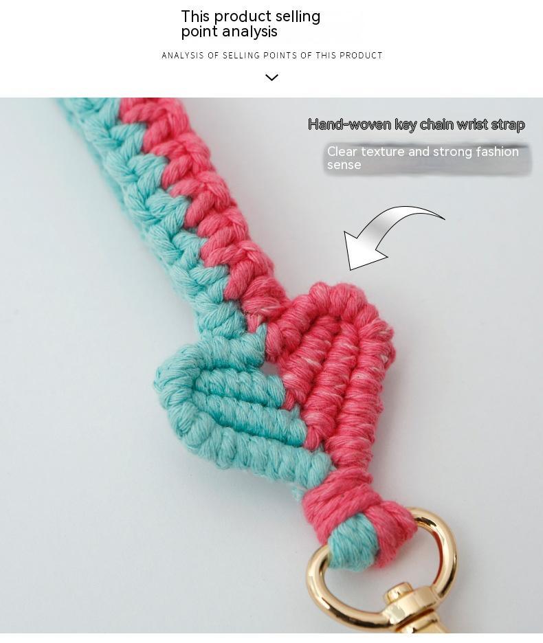 Bohemian Hand-woven Wrist Strap Keychain