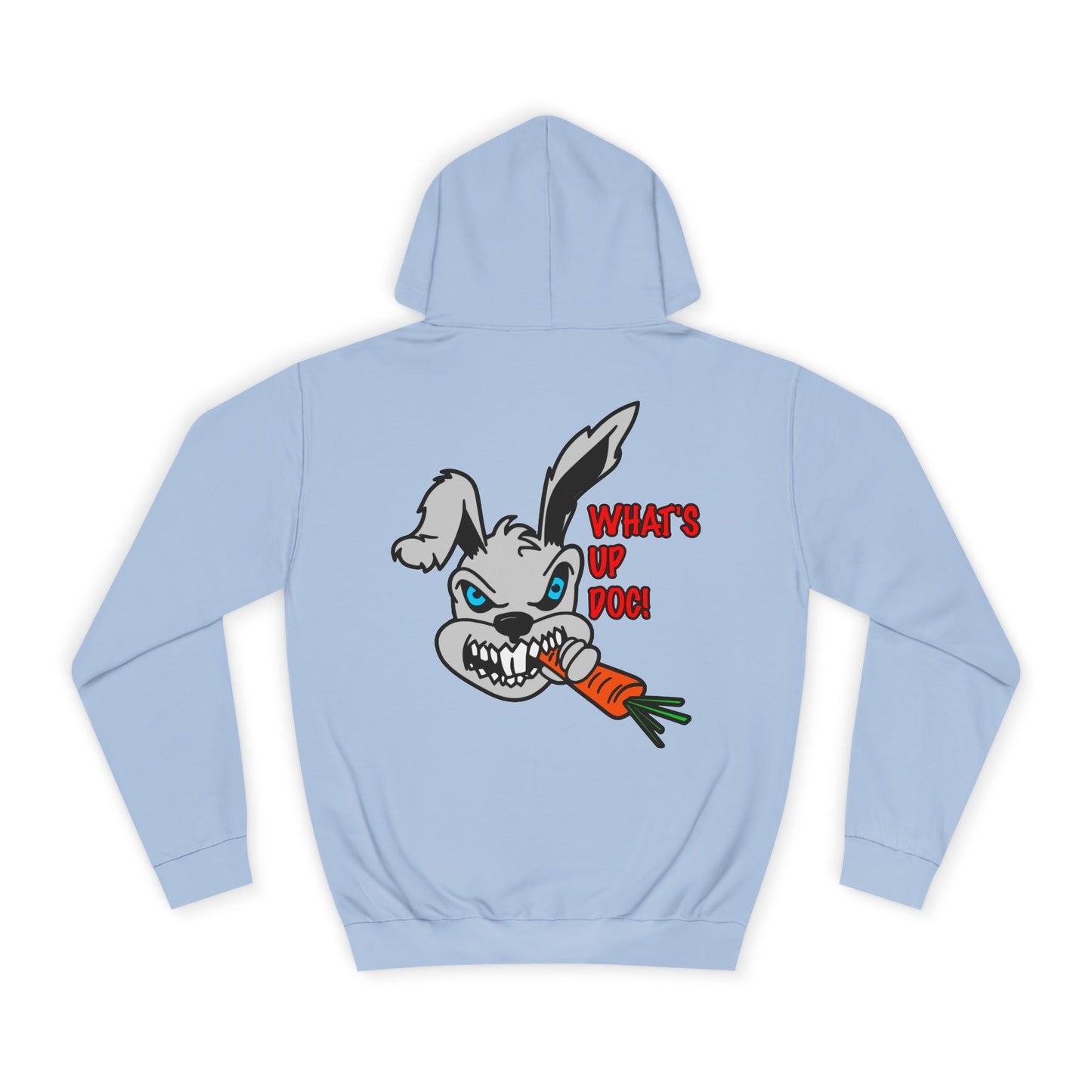 What's up Doc Bunny, Rad Moto Bunny, Unisex Hoodie - Biker Style Sweatshirt for Motorcycle Enthusiasts