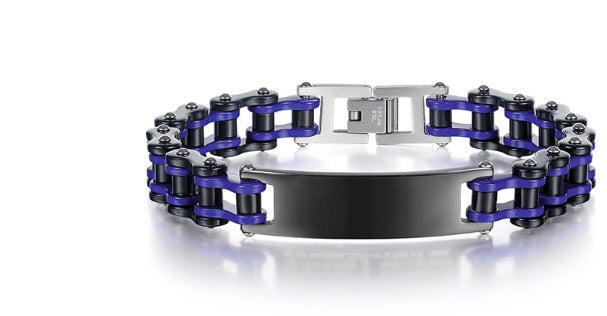 Rad Titanium Steel Motorcycle Chain Bracelet