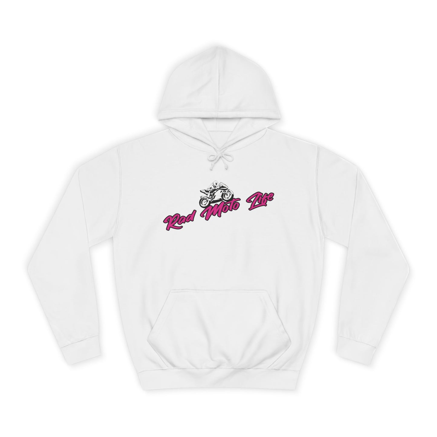 Geared, Rad Moto Life Unisex Hoodie - Biker Style Sweatshirt for Motorcycle Enthusiasts