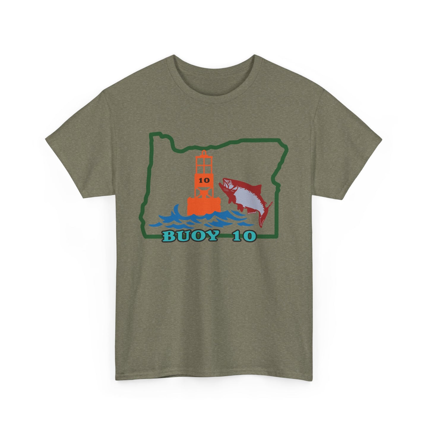 Buoy 10, Oregon. Heavy Cotton T-Shirt