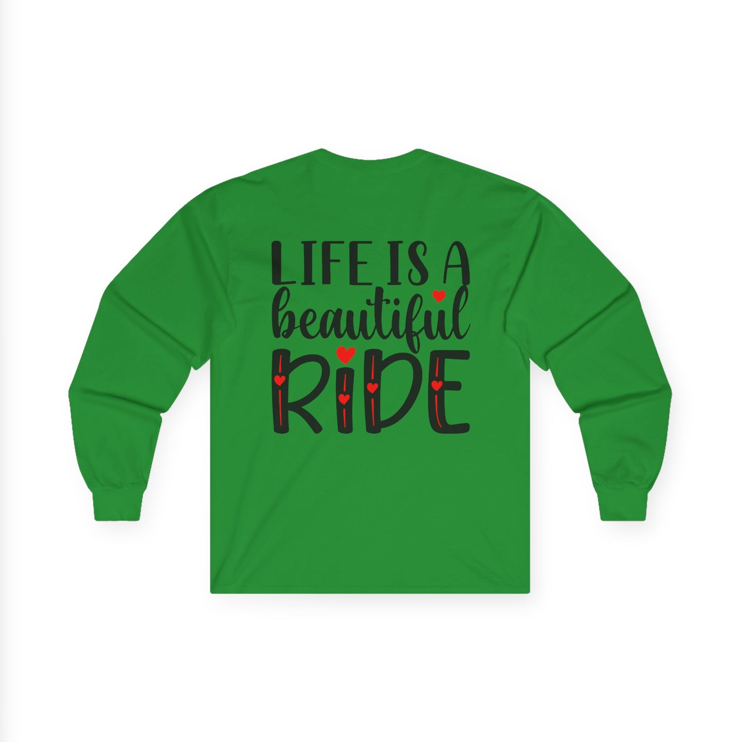 Life is a Beautiful Ride, Rad Moto Bunny, Unisex Long Sleeve Tee - Bold Graphic T-Shirt for Motorcycle Enthusiasts