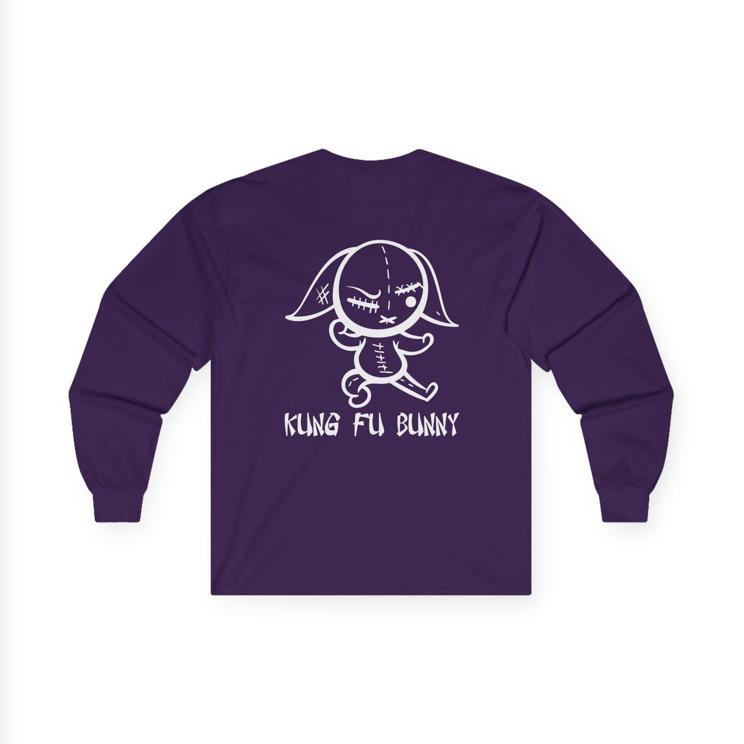 Kung Fu Bunny, Rad Moto Bunny, Unisex Long Sleeve Tee - Bold Graphic T-Shirt for Motorcycle Enthusiasts