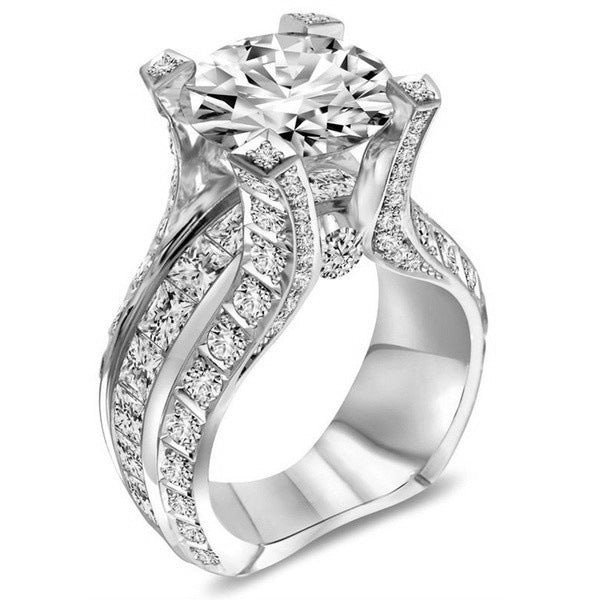 Oval Shaped Zircon Engagement Ring