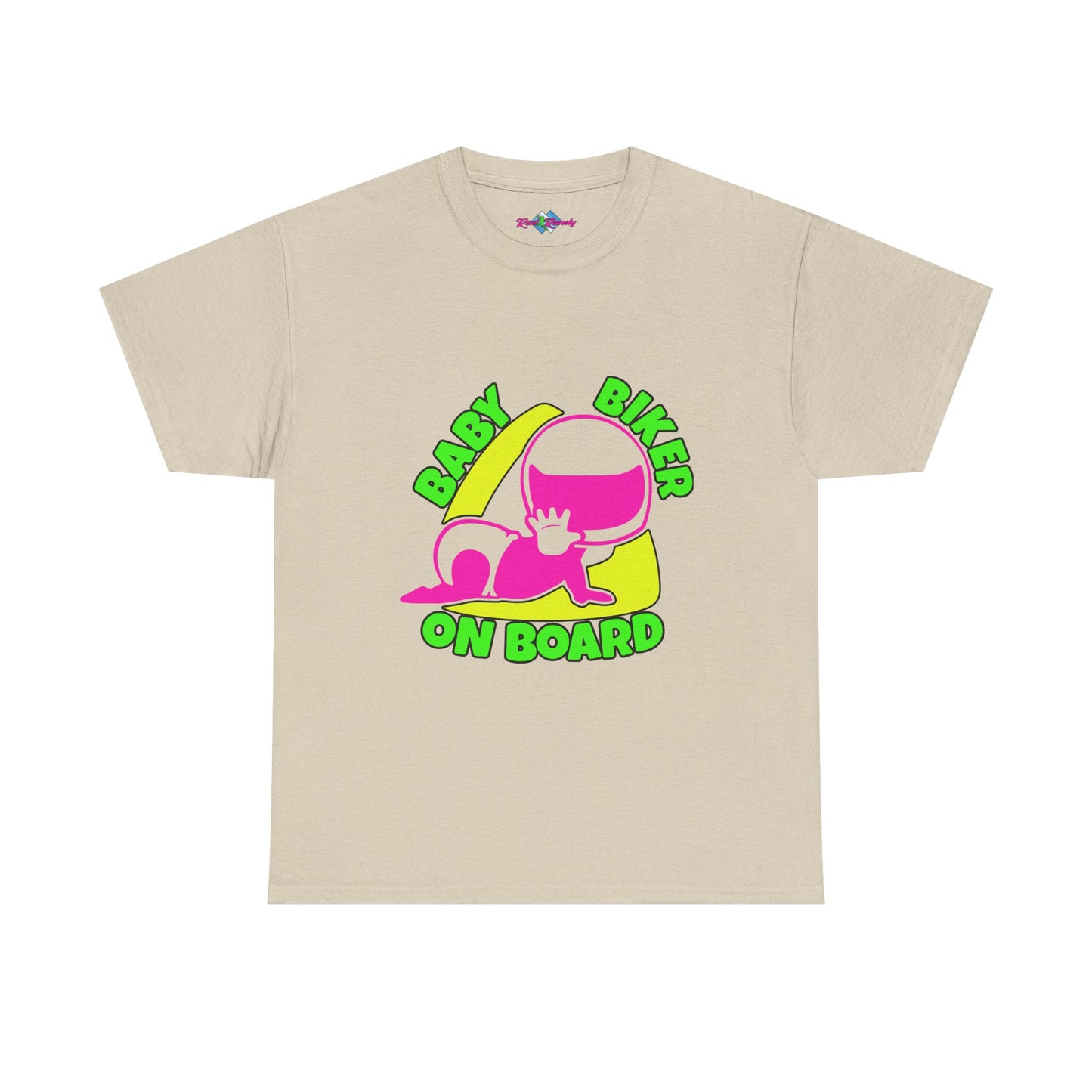 Baby Biker on Board. Girl. Heavy Cotton T-Shirt