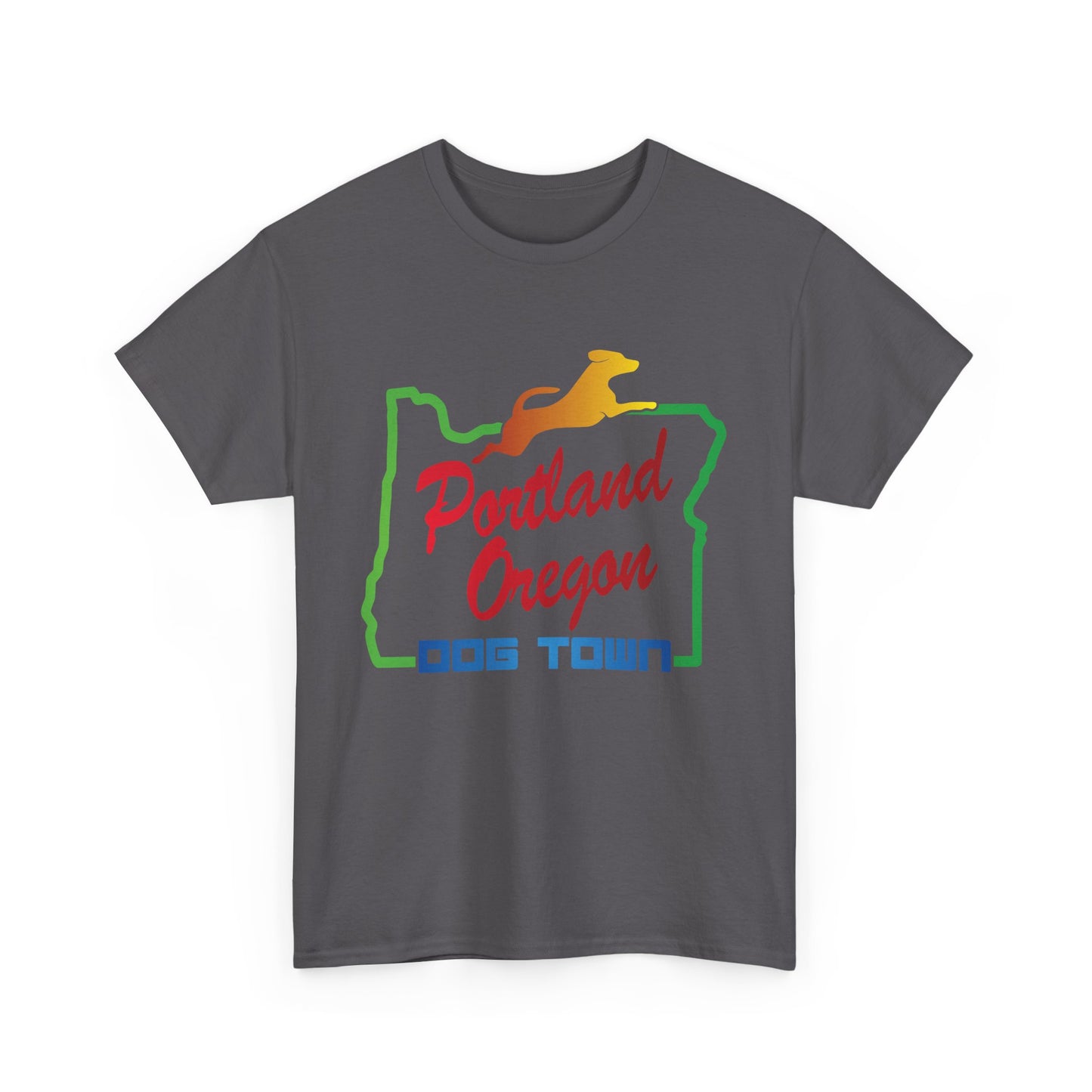Portland Oregon Dog Town. Heavy Cotton T-Shirt
