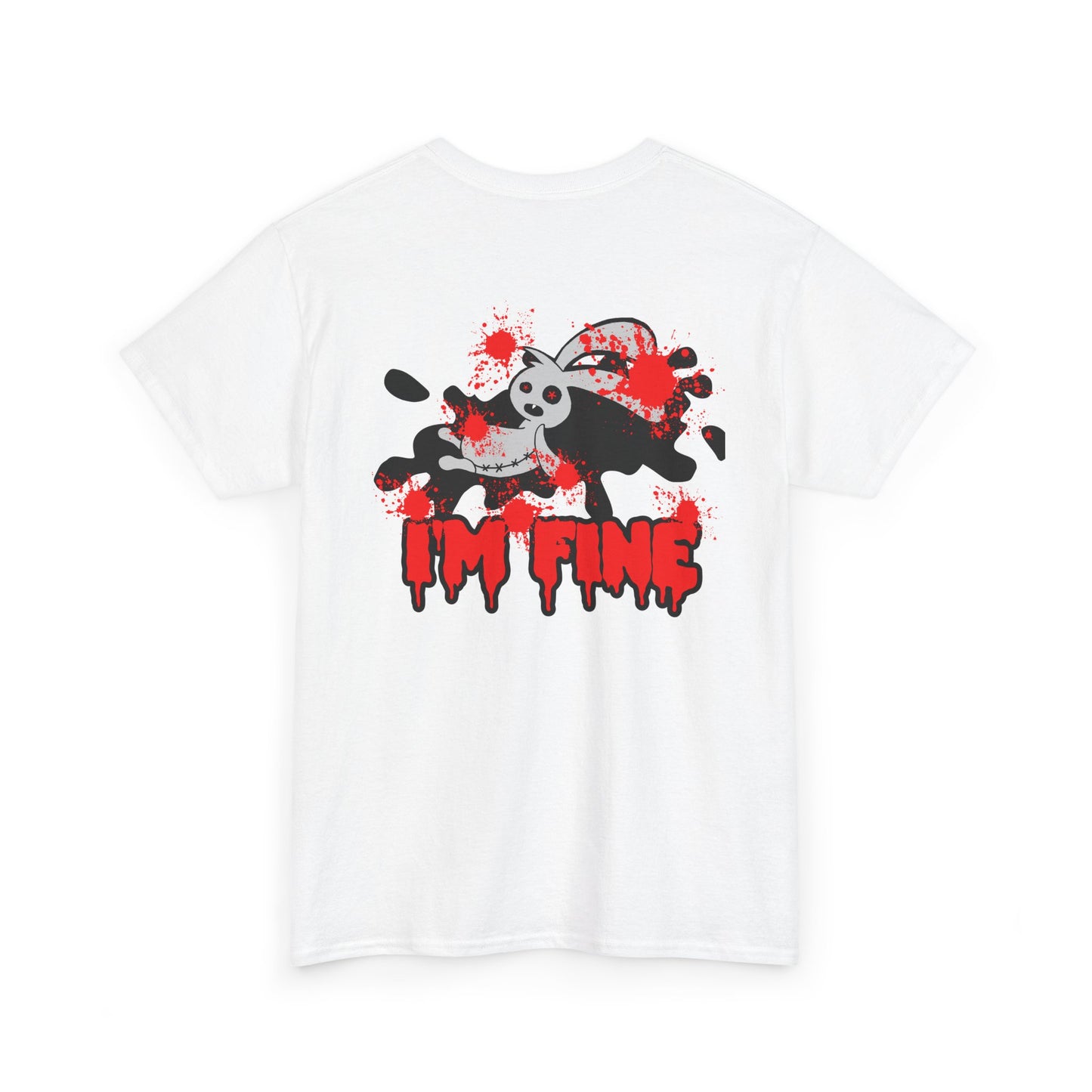 I'M FINE, Rad Moto Bunny, Heavy Cotton T-Shirt