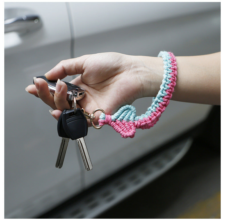 Bohemian Hand-woven Wrist Strap Keychain