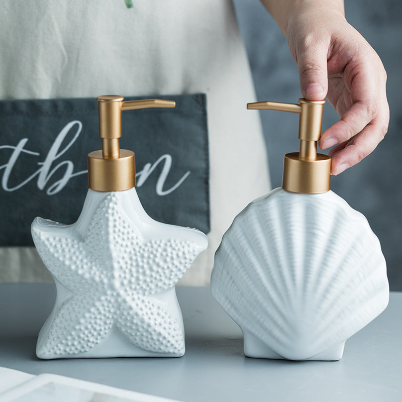 Nordic Style Ceramic Bathroom Bottle Storage