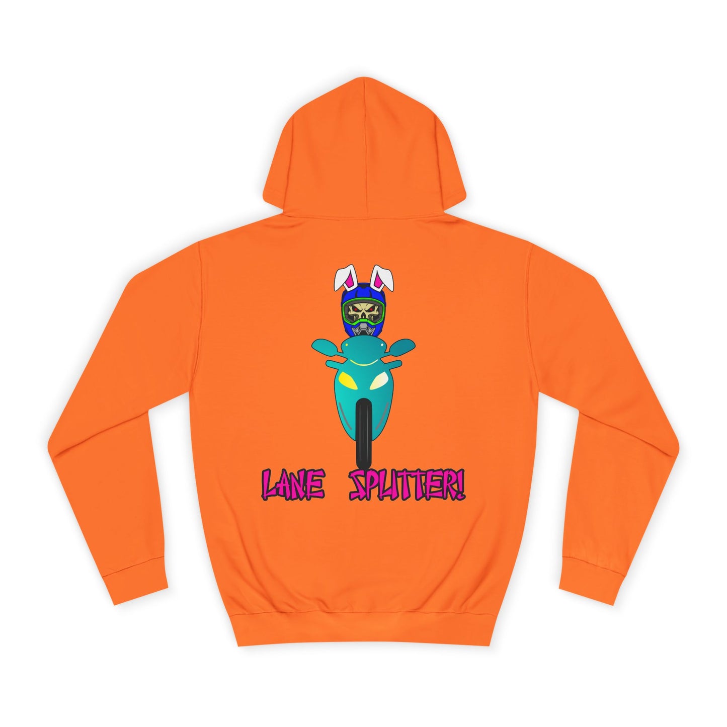 Lane Splitter,  Rad Moto Bunny, Unisex Hoodie - Biker Style Sweatshirt for Motorcycle Enthusiasts