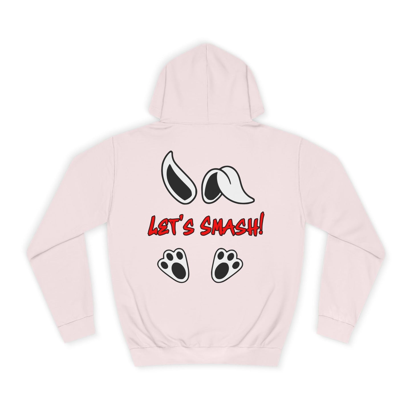 Let's Smash!, Rad Moto Bunny, Unisex Hoodie - Biker Style Sweatshirt for Motorcycle Enthusiasts