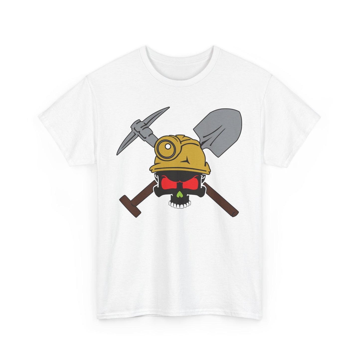 Miner Skull. Heavy Cotton T-Shirt