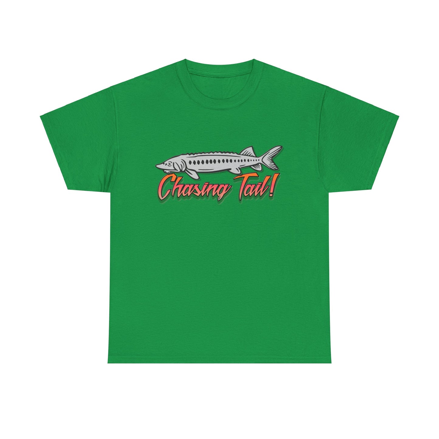 Chasing Tail Sturgeon. Heavy Cotton T-Shirt