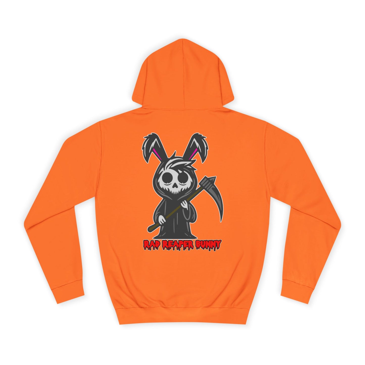 Rad Reaper Bunny, Rad Moto Bunny, Unisex Hoodie - Biker Style Sweatshirt for Motorcycle Enthusiasts