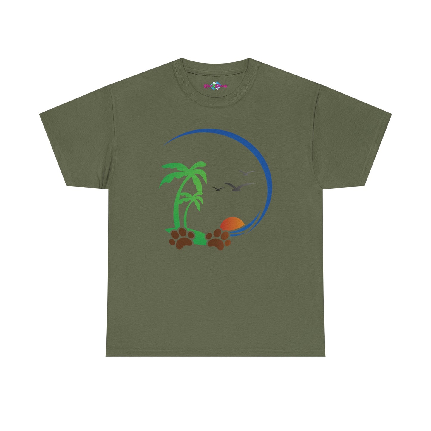 Tropical Paws. Heavy Cotton T-Shirt