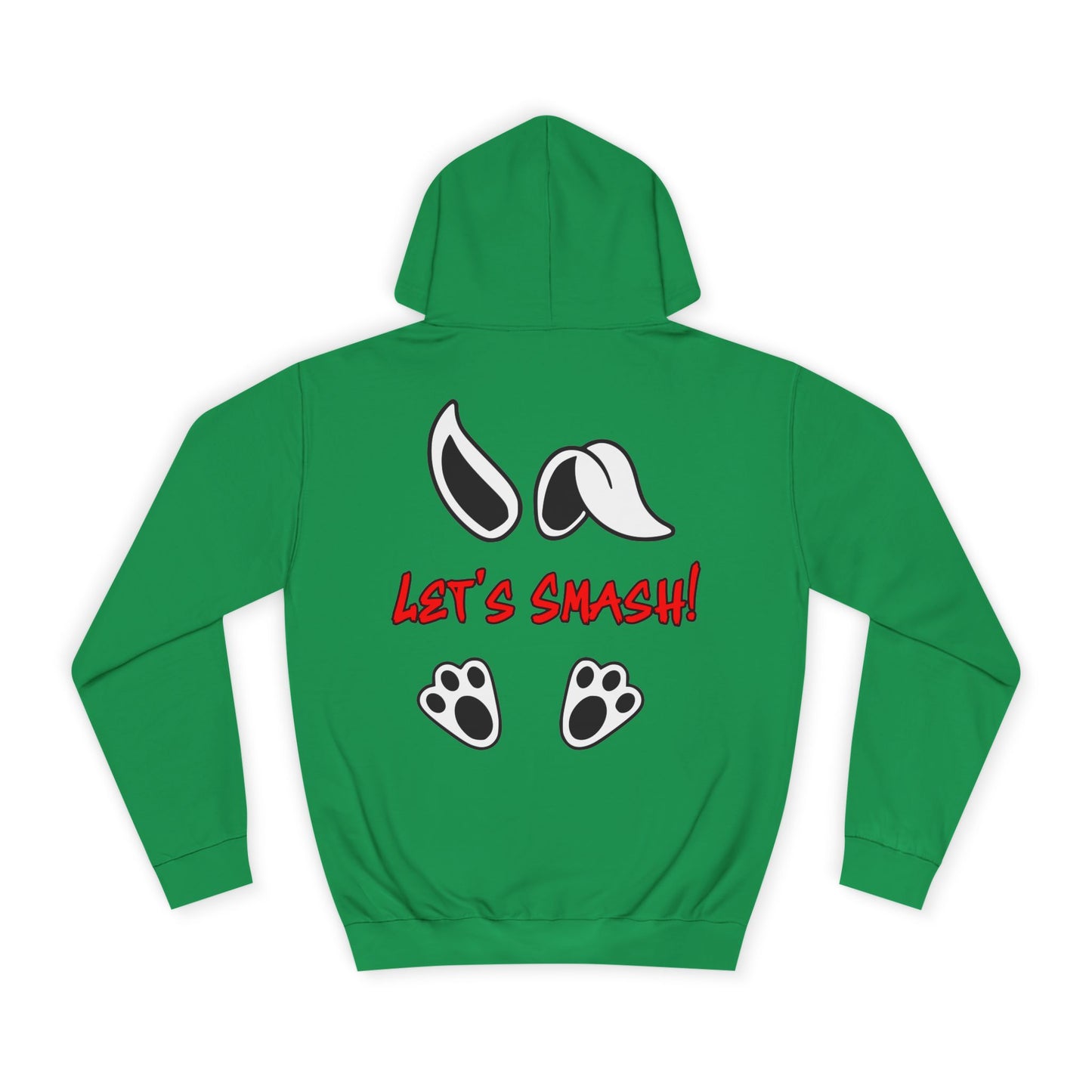 Let's Smash!, Rad Moto Bunny, Unisex Hoodie - Biker Style Sweatshirt for Motorcycle Enthusiasts