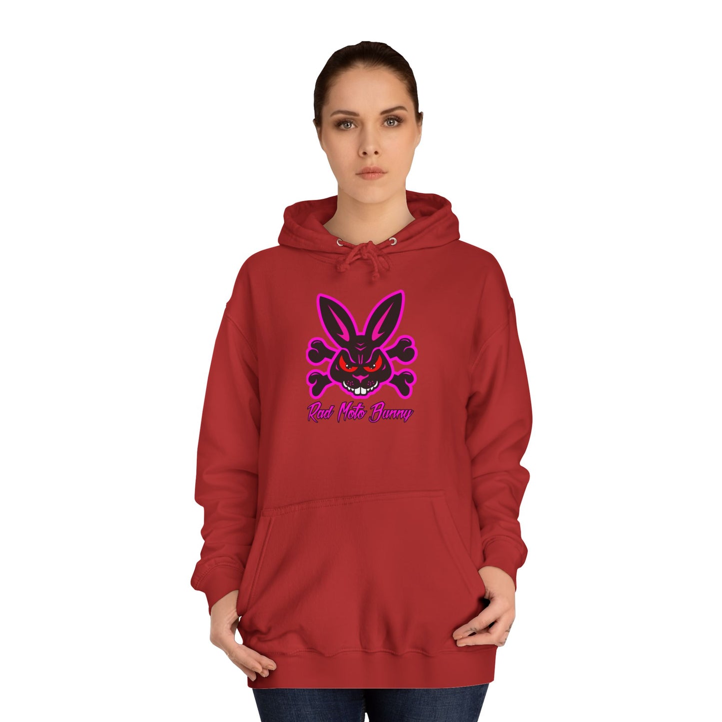 Zombie Bunny, Rad Moto Bunny, Unisex Hoodie - Biker Style Sweatshirt for Motorcycle Enthusiasts