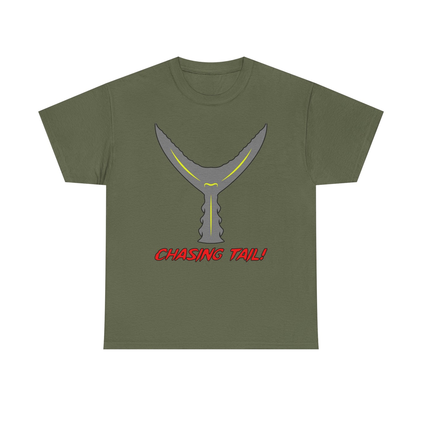Chasing Tail. Heavy Cotton T-Shirt