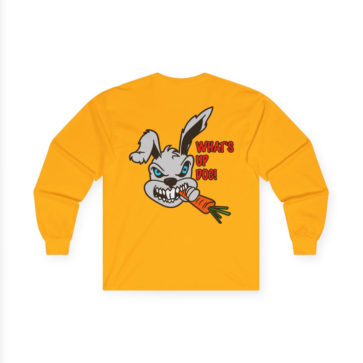 What's up Doc Bunny, Rad Moto Bunny, Unisex Long Sleeve Tee - Bold Graphic T-Shirt for Motorcycle Enthusiasts