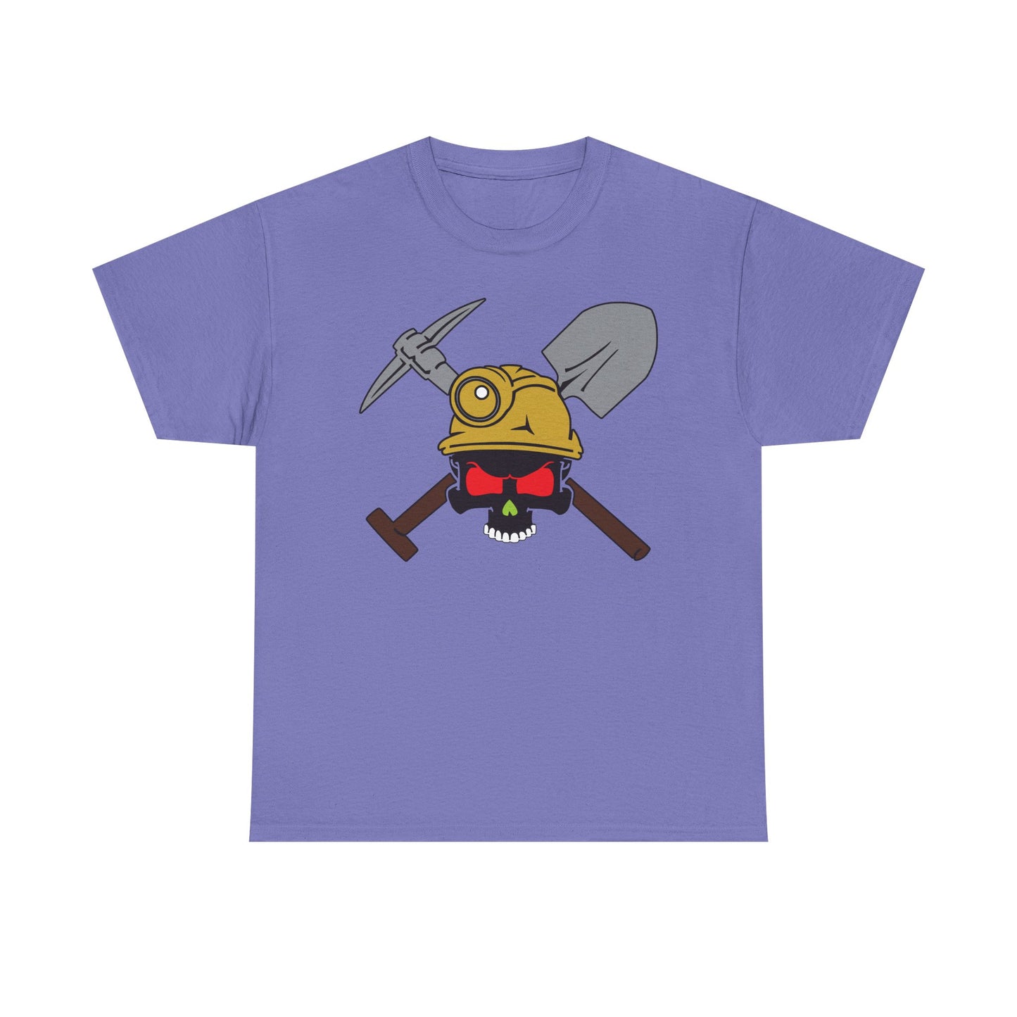 Miner Skull. Heavy Cotton T-Shirt