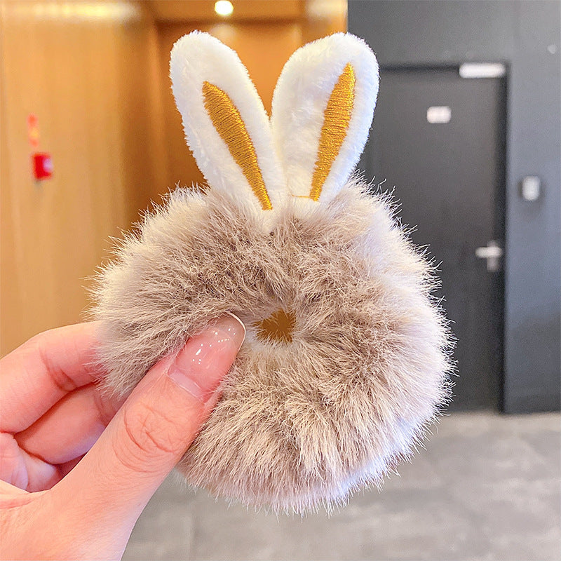 Plush Bunny Ear Hair Tie