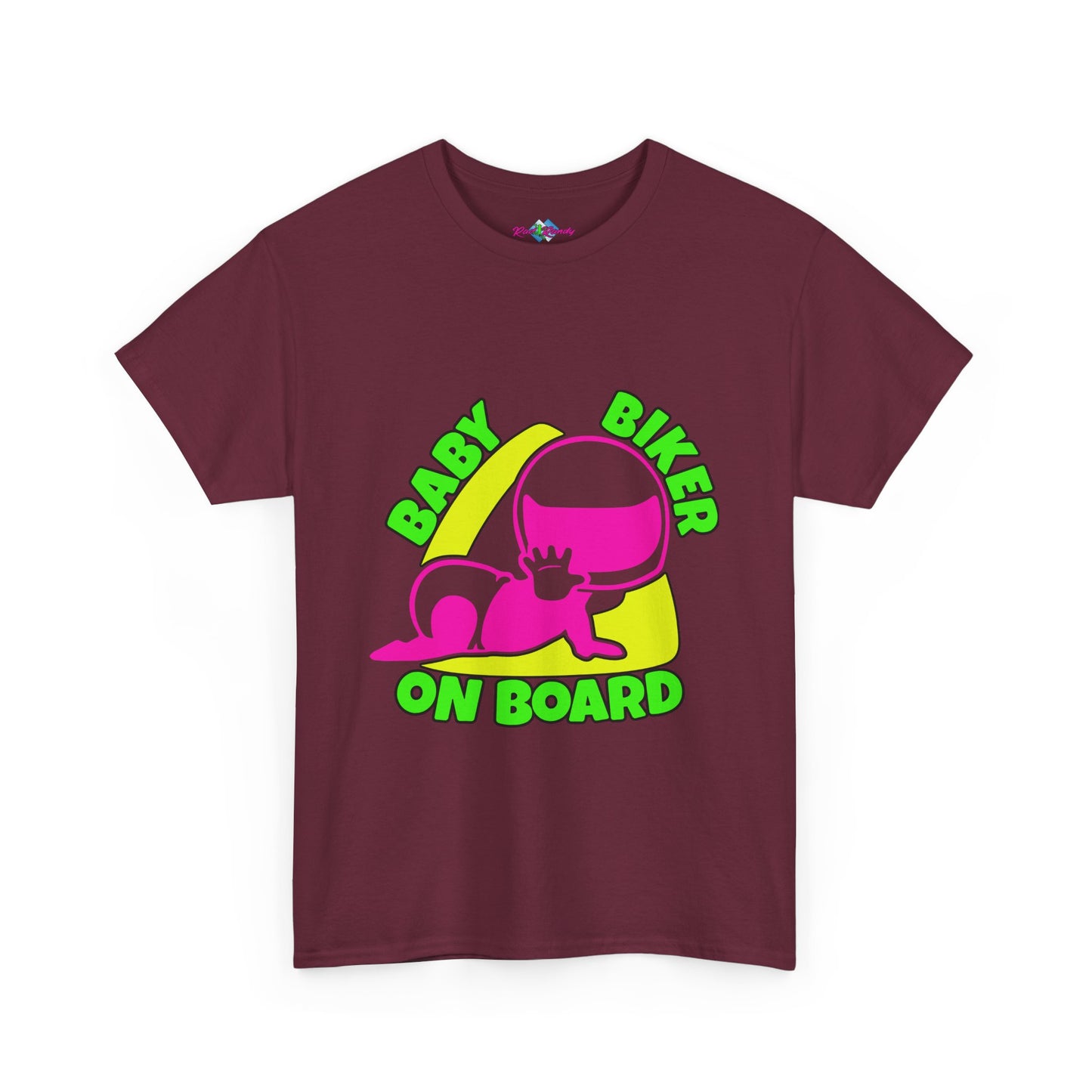 Baby Biker on Board. Girl. Heavy Cotton T-Shirt