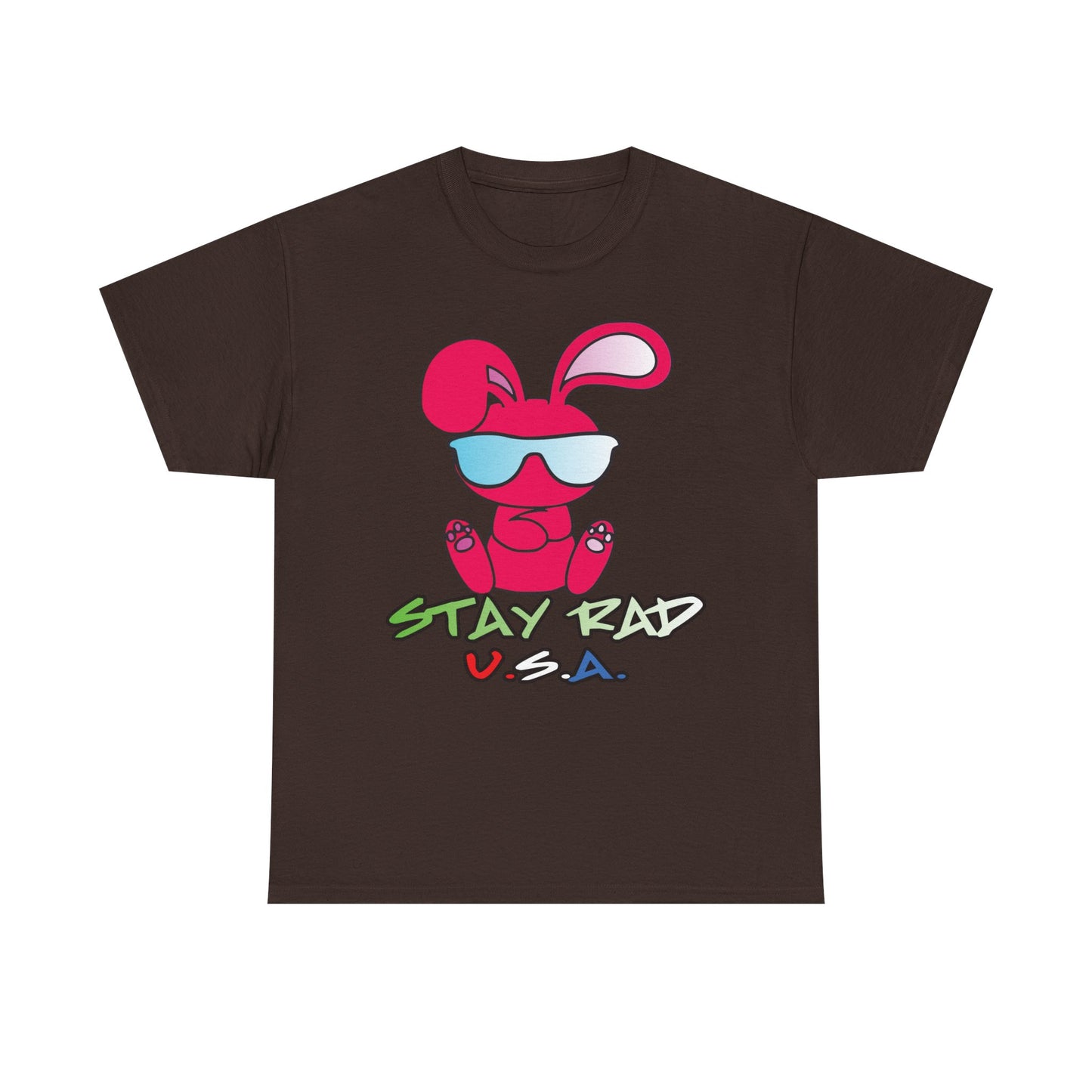 Stay Rad USA Bunny. Heavy Cotton T-Shirt