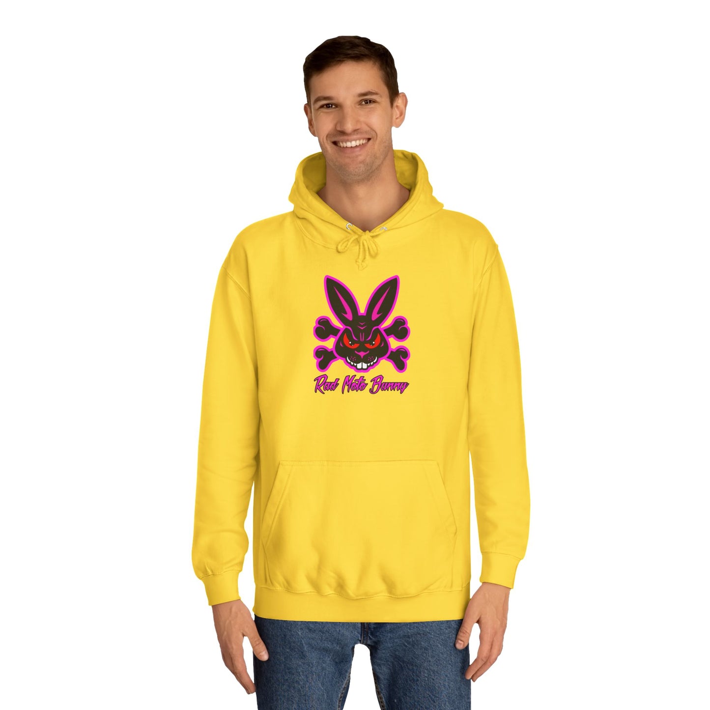 Zombie Bunny, Rad Moto Bunny, Unisex Hoodie - Biker Style Sweatshirt for Motorcycle Enthusiasts