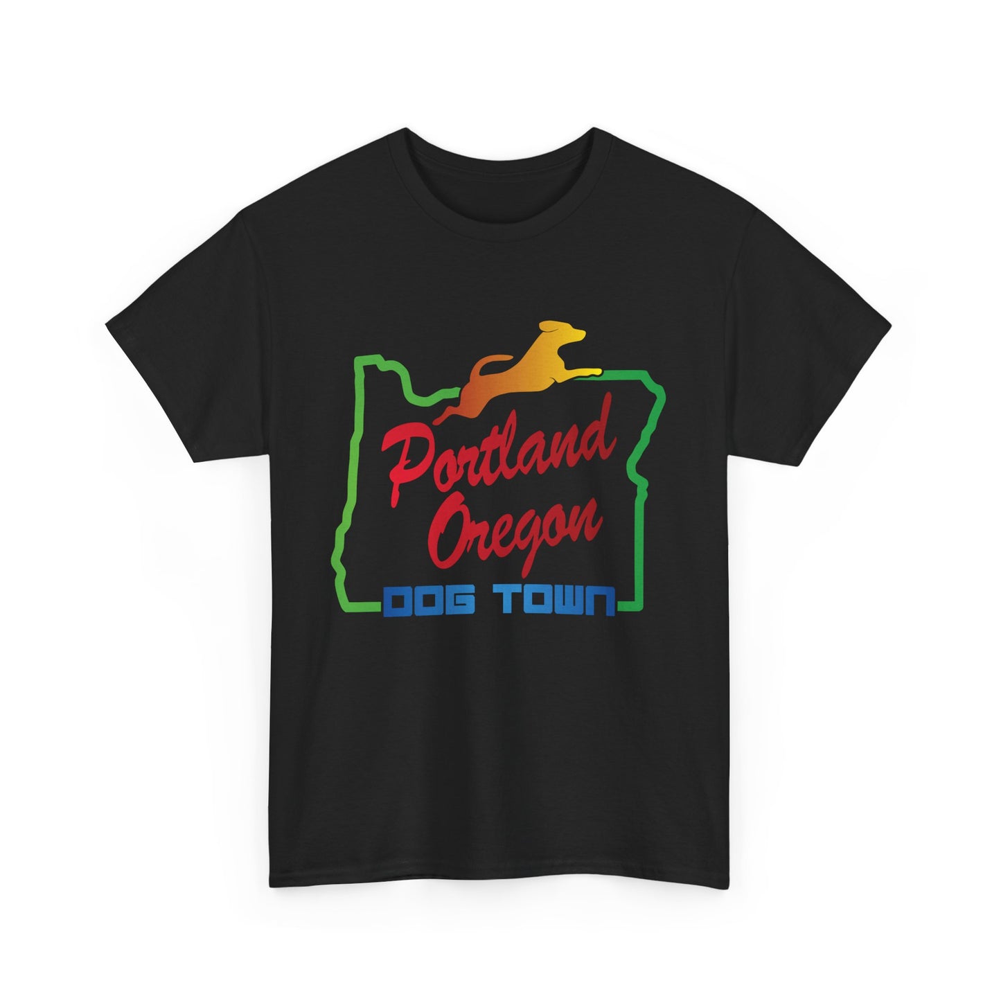 Portland Oregon Dog Town. Heavy Cotton T-Shirt