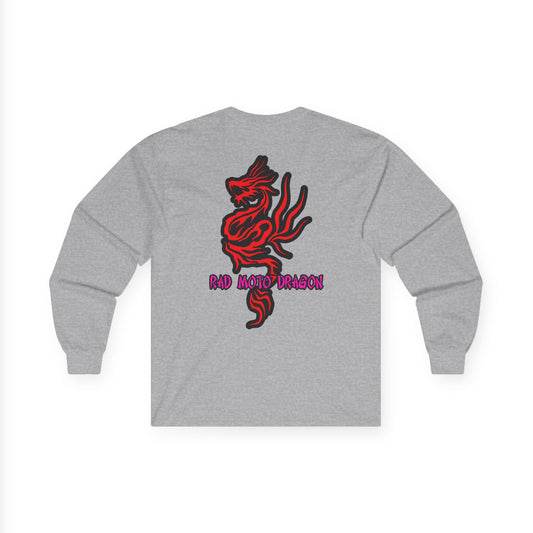 Rad Moto Dragon, Rad Moto Life, Unisex Long Sleeve Tee - Bold Graphic T-Shirt for Motorcycle Enthusiasts