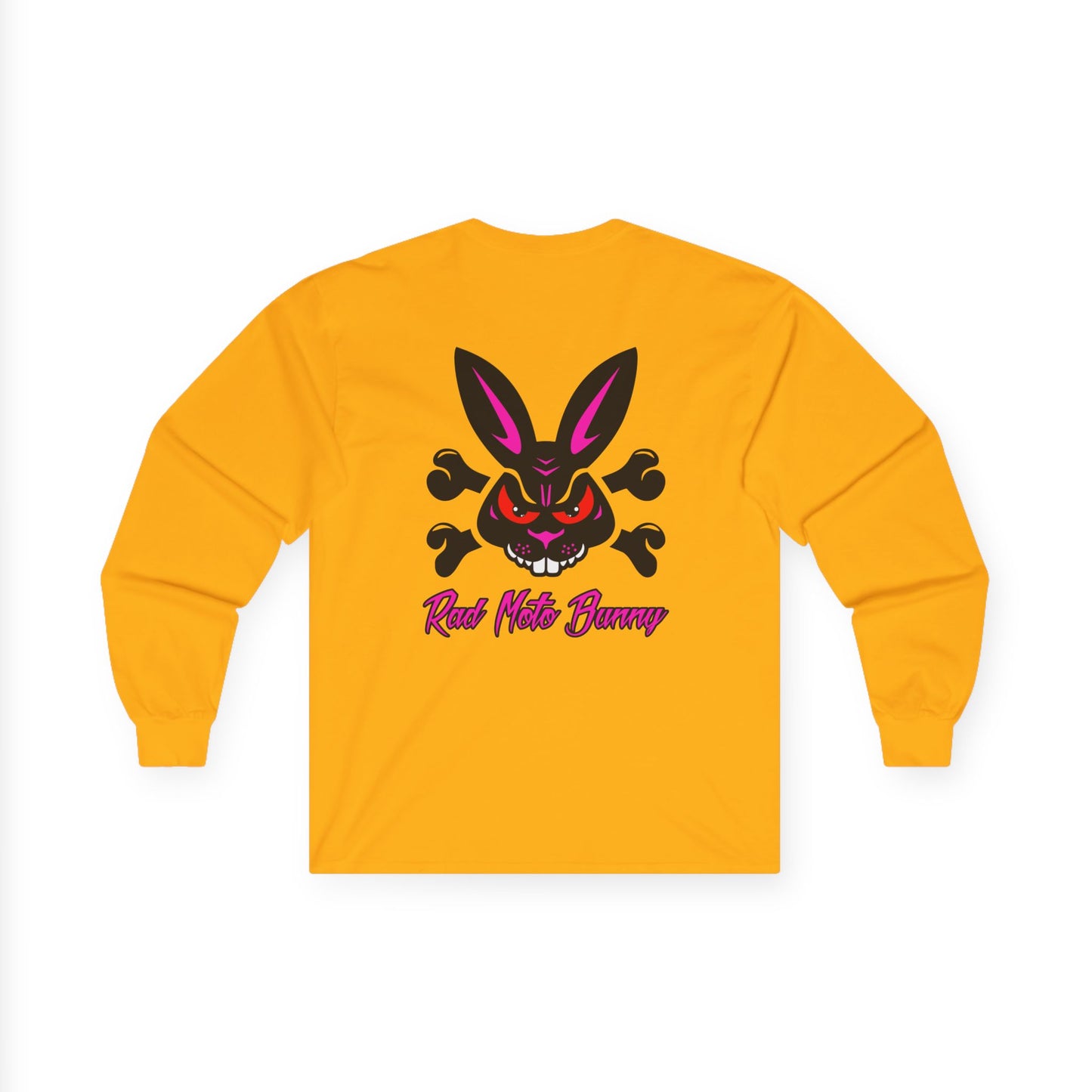 Rad Moto Bunny, Unisex Long Sleeve Tee - Bold Graphic T-Shirt for Motorcycle Enthusiasts