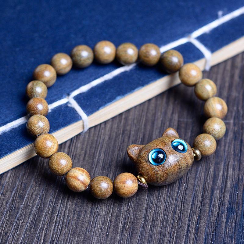 Sandalwood Cat Bracelet