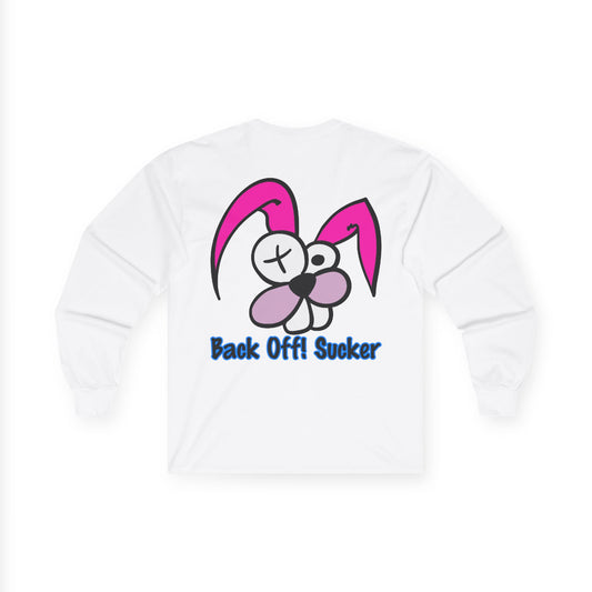 Back Off Bunny, Rad Moto Bunny, Unisex Long Sleeve Tee - Bold Graphic T-Shirt for Motorcycle Enthusiasts