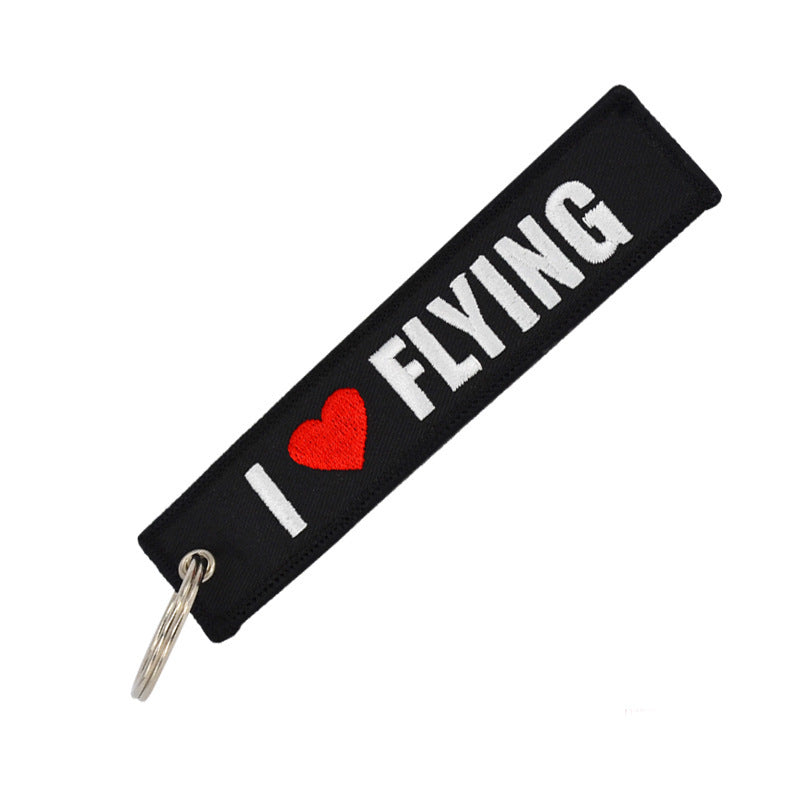 Motorcycle Embroidered Keychain
