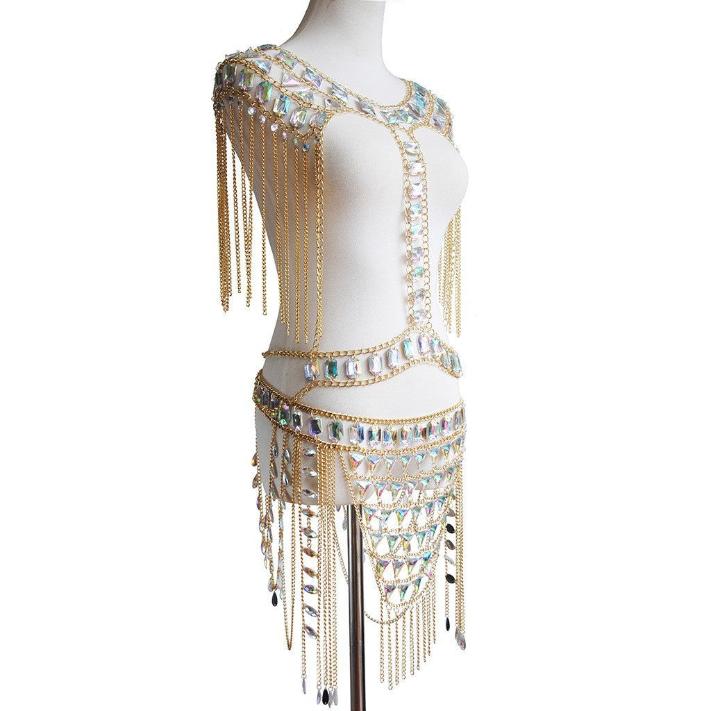 Exotic Dancer Body Chain Outfit