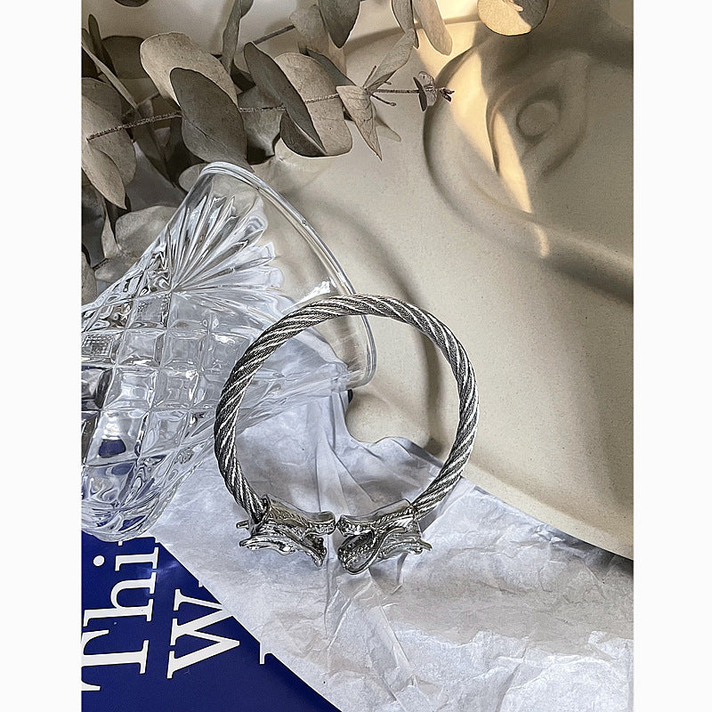 Dragon Head Cable Bracelet