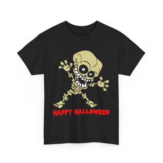 Happy Halloween Skeleton. Heavy Cotton T-Shirt