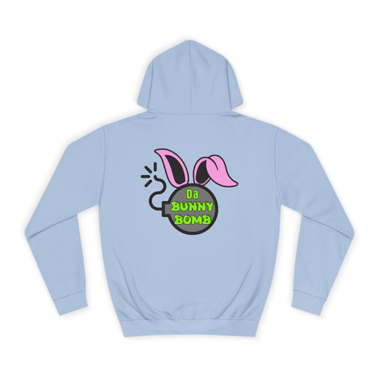 Da Bunny Bomb, Rad Moto Bunny, Unisex Hoodie - Biker Style Sweatshirt for Motorcycle Enthusiasts