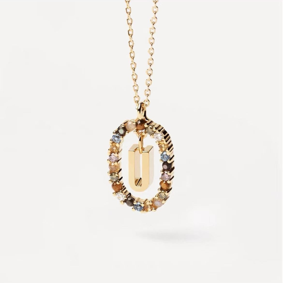 Stylish Zircon Alphabet Clavicle Chain