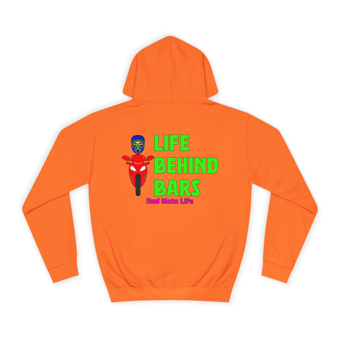 Life Behind Bars, Rad Moto Life Unisex Hoodie - Biker Style Sweatshirt for Motorcycle Enthusiasts